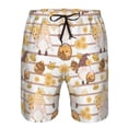 thumbnail image 3 of Honeii's Cute Bee Gnome2 Print Men's Casual Shorts with Drawstring，Swim Trunks Quick Dry Beach Shorts, 3 of 5