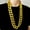 Golden, variant on Men Necklace Big Chain Hip Hop Resin Exaggerated Geometric Choker Necklace for Cocktail Party