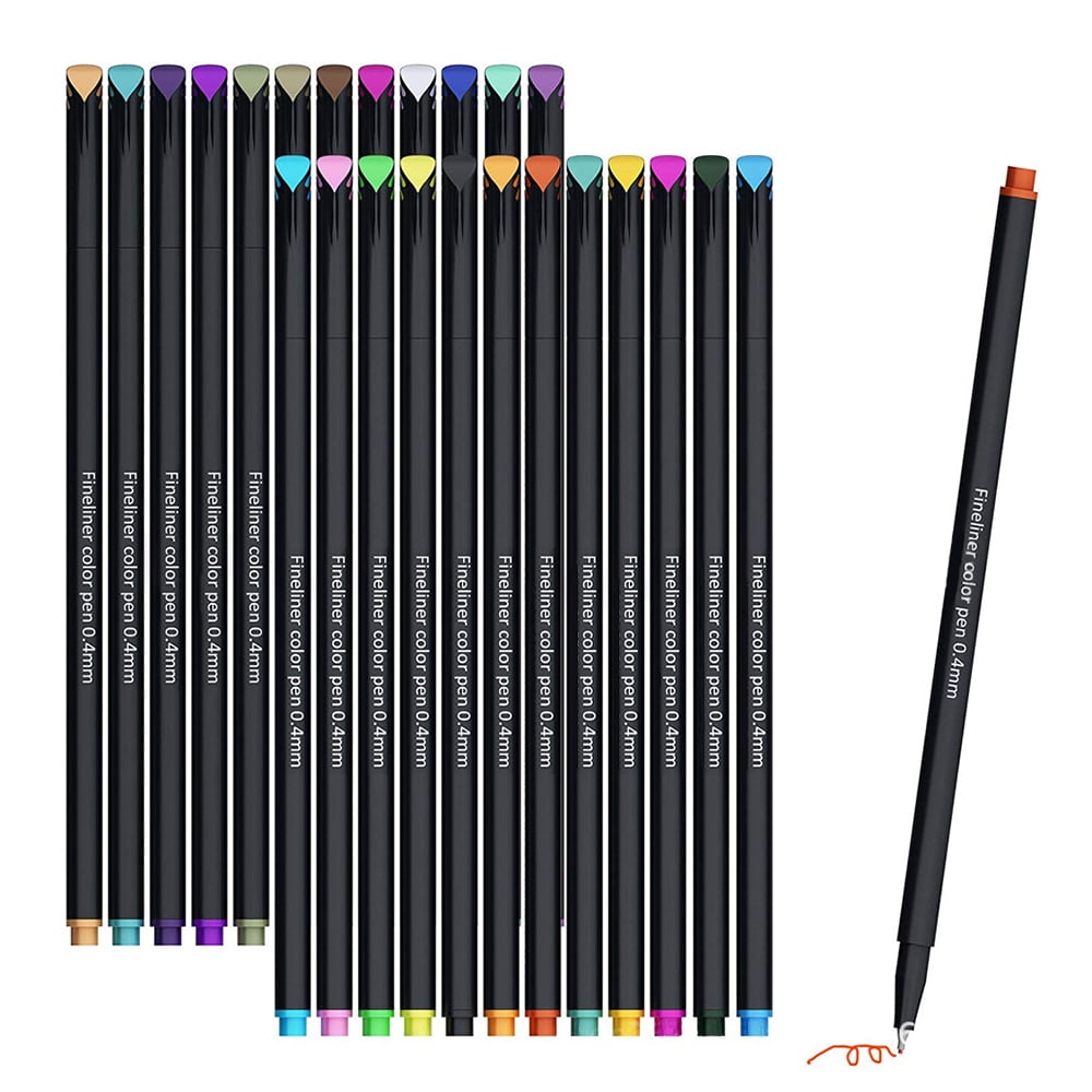 12/24/36 Fineliner Color Pen Set 0.4mm Fine Point Colored Pens Markers