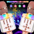 thumbnail image 5 of Karaoke Microphone for Kids & Adult, Handheld Wireless Bluetooth Karaoke Mic Speaker Music Player Recorder with LED Lights for Birthday Party, Wedding, Christmas, 5 of 10
