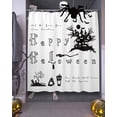 thumbnail image 3 of Happy Halloween Pumpkin Bat Haunted House Shower Curtain Set ，Waterproof Fabric Shower Curtains Shower Curtains for Bathroom,Bathroom Decor 36"x72", 3 of 6