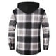thumbnail image 4 of Kalauyu Men's Flannel Shirt Jacket Fleece Sherpa Lined Plaid Jackets Coat Full Zip Up Hoodie Winter Outwear, 4 of 4