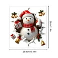 thumbnail image 5 of JIhuahe Christmas Santa Claus Wall Stickers with 3D Cartoon Wall-Breaking Design, Peel and Stick Holiday Decor for Indoor Home and Winter Festive Atmosphere, 5 of 8