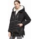 thumbnail image 3 of Chaqueta de plumón gruesa para mujer, parka con capucha, abrigo largo acolchado para invierno, 3 of 5