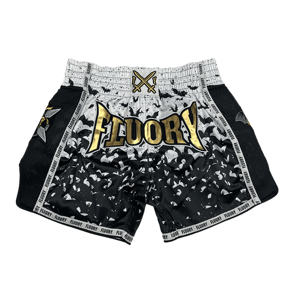 Floury Gradient Bat Embroidery Boxing Shorts Sporty Fitness Running Training Gym Workout Sweatpants for Men Women