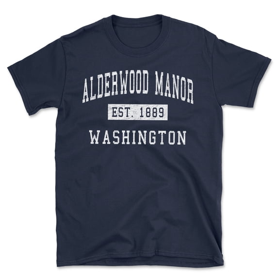 Alderwood Manor Washington Classic Established Men's Cotton T-Shirt
