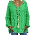 thumbnail image 1 of Innerwin Chandail d'Hiver Chaud pour Femmes, Chandail Chic à Manches Longues, Vert TG, 1 of 3
