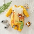 thumbnail image 4 of ATAIKU Baby Boys Long Sleeve Outfits Infant Cotton Romper Cute Animals Jumpsuit Newborn Baby Boy One Piece Coverall Spring 0-18M, 4 of 8