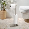 thumbnail image 6 of Gatco Square Standing Toilet Paper Holder with Storage, Satin Nickel, 6 of 7