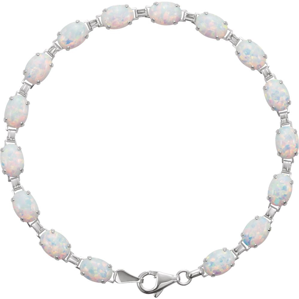 white gold opal bracelet