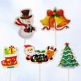 thumbnail image 2 of Gymnture Christmas Cupcake Toppers Picks Santa Claus Tree Snowman Bell 5pcs, 2 of 10