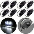 thumbnail image 2 of ECCPP 8X LED Light Smoke Cover Surface Mount Universal Side Marker Trailer White 12V, 2 of 5