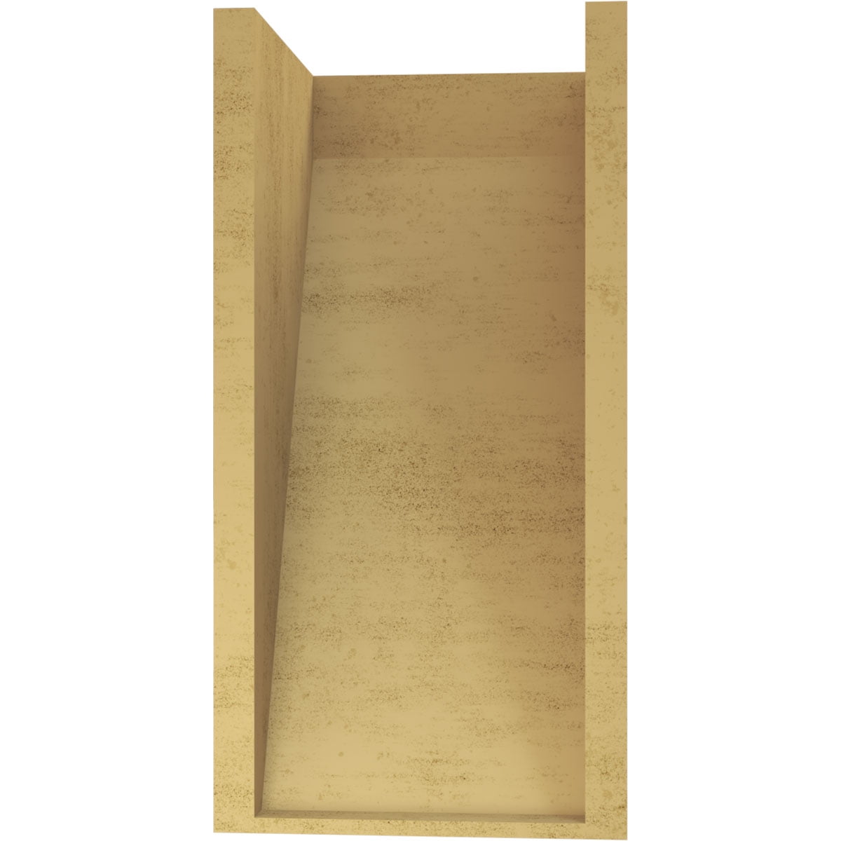 10"W x 10"D x 20"H Wide Concord Rough Cedar Woodgrain TimberThane Corbel, Primed Tan