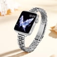 thumbnail image 6 of SEURE Slim Stainless Steel Band for Apple Watch Band 38/40/41/42mm,Women Luxury Metal Replacement Strap for iWatch Series 11 10 9 8 7 6 5 4 3 2 1 SE Silver, 6 of 7