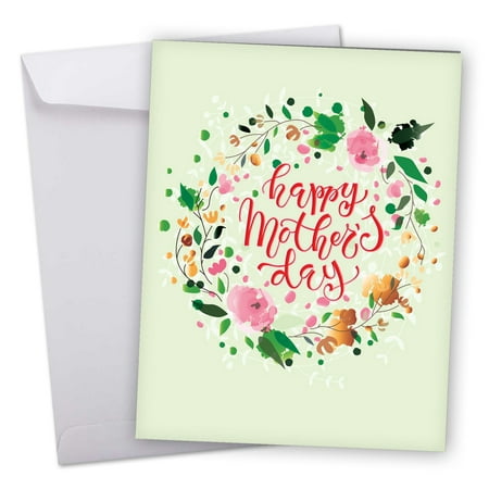 J3484MDG Jumbo Funny Mother's Day Greeting Card: 'Watercolor' with Envelope (Extra Large Size: 8.5