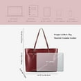 thumbnail image 3 of Kattee Vintage Genuine Leather Tote Shoulder Bag for Women Satchel Handbag with Top Handles, 3 of 6
