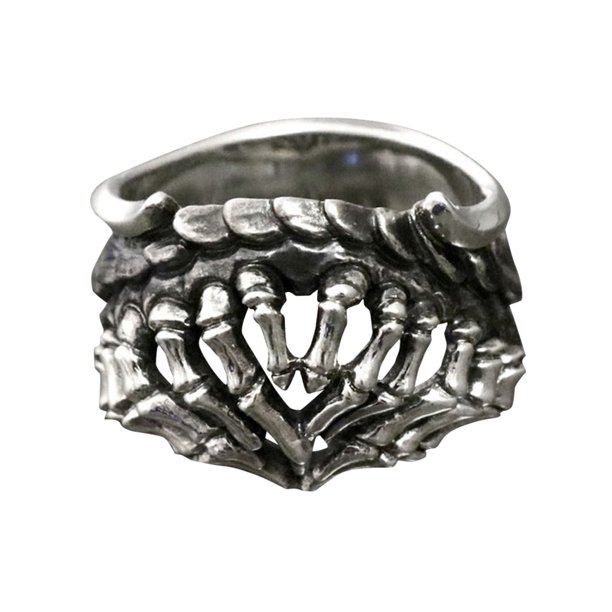 Dedo Hueso Anillo Retro Personalidad Ciempiés Pie Anillo Exquisito Anillo Abierto Moda Hombres y Mujeres Joyería de la Mano Abierto Anillo Ajustable