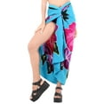thumbnail image 3 of HAPPY BAY Women's Beachwear Summer Beach Bikini Wraps Swimwear Swim Cover up Wrap Skirt Bathing suit Swimsuit Sarong Coverups for Women One Size Turquoise, Floral, 3 of 5