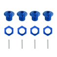 thumbnail image 1 of Adaptador de cubo hexagonal Yashi 17 mm con tuerca azul para coche RC Arrma 1/8 1/10 Big Rock V3, 1 of 5