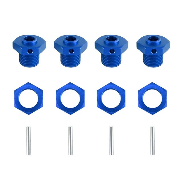Adaptador de cubo hexagonal Yashi 17 mm con tuerca azul para coche RC Arrma 1/8 1/10 Big Rock V3