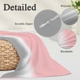 thumbnail image 6 of Pink White Grey Ombre Queen Size Pillow Cover, Pillowcase Protectors with Zipper, Breathable Decorative Throw Pillow Case Cover, Modern Abstract Aesthetics Pillow Shams for Couch Sofa 20x30Inch, 6 of 8