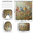 thumbnail image 6 of Ryvnso 4 Pcs Group Of Birds Bathroom Shower Curtain Set with 12 Hooks Bath Mat Toilet Lid Cover, 6 of 8