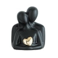 thumbnail image 3 of Estatua de pareja, figura decorativa, adorno de escritorio, escultura abstracta para Negro, 3 of 9