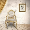 thumbnail image 3 of Anonymous 11x14 Gold Ornate Wood Frame and Double Matted Museum Art Print Titled - Floral Design for Printed Textile Pl VII (1800-1818), 3 of 4