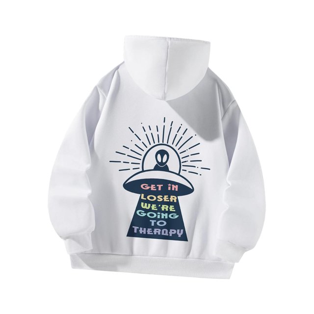 Sudadera con capucha estampada a la moda, Tops, ropa para hombres y mujeres, Sudadera con capucha informal de primera calidad con cordón para escalar , l L Yinane Sudadera con capucha