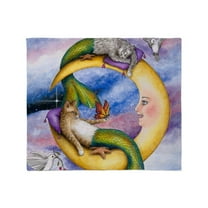 CafePress - Cat Mermaid 29 Throw Blanket - Soft Fleece Throw Blanket, 50"x60" for All Ages