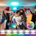 thumbnail image 4 of AMERTEER RGB Ceiling Light with Remote Control 11Inch 2350LM LED Flush Mount Ceiling Light Fixture 3000K-6000K Dimmable Modern Round White Ceiling Lamp for Bedroom Kids Room Party Festiva, 4 of 8