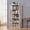 Light Gray, variant on 5-Tier Open Bookshelf, Oval Wooden MDF Grid Bookcase - Freestanding Display Rack