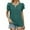 Green, variant on Women's Casual Ruffle Blouse Top - Basic Dressy Shirt Cap Short Sleeve Keyhole Neck Loose Tunic Shirt