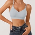 thumbnail image 2 of MKLEKYYWorkout Bra Womens Comfort Lightly Lined Seamless Wireless Triangle Bralette Bra, 2 of 4