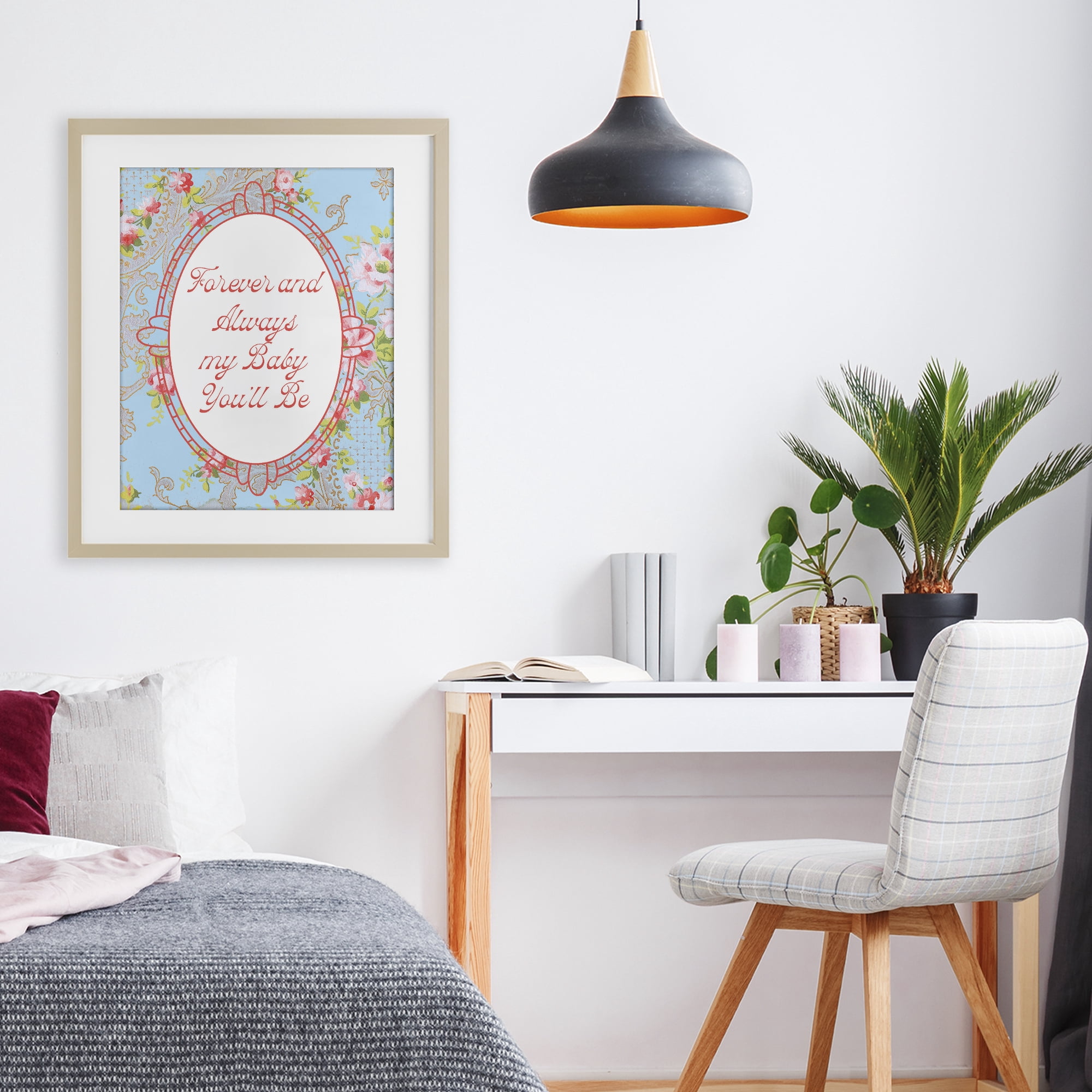 Stupell Industries Forever And Always My Baby Birch Framed Print Under Glass, design by Lil' Rue
