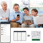 Smart WiFi Light Switch, RF Wireless Remote Control Switch Kit, APP & RF433MHz, Compatible with Alexa/Google Home,Voice Control,Timer Function,No Hub Required,16A
