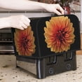 thumbnail image 6 of KLL Orange Dalia Print 4 Slice Toaster Dust Covers Kitchen Small Appliance Cover with 2 Pockets,Can hold Jam Spreader Knife & Toaster Tongs (12.4 x 10.6 x 8.2), 6 of 6