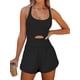 thumbnail image 4 of Caracilia - Mameluco de entrenamiento para mujer, mono corto atlético de una pieza, trajes casuales de verano, ropa de ejercicio y gimnasio, 4 of 5