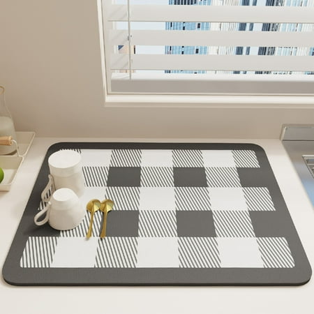 

Ikohbadg Silicone Mat for Kitchen Counter or Sink Dish Drying Mat with Easy Cleaning Multi-functional Silicone Liner for Refrigerator or Drawer - Size: 16 x 20