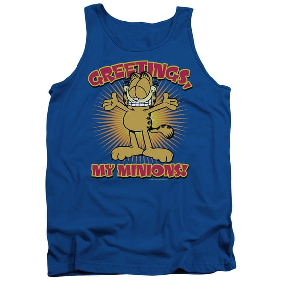 Garfield Minions Adult Tank Top Royal Blue