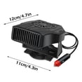 thumbnail image 2 of JUNWELL Portable car Heater 12 V Portable Heater for car Heating Fan Defroster Demister Fast Heating Quickly Defrost, Black, 2 of 6