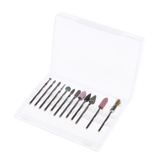 Broca De Uñas Premium Piezas: Para De Eléctrico, De Pulido Para De Uñas, Diseño De Uñas, Manicura, Pedicura, Lima 02 Baoblaze Broca para uñas profesional