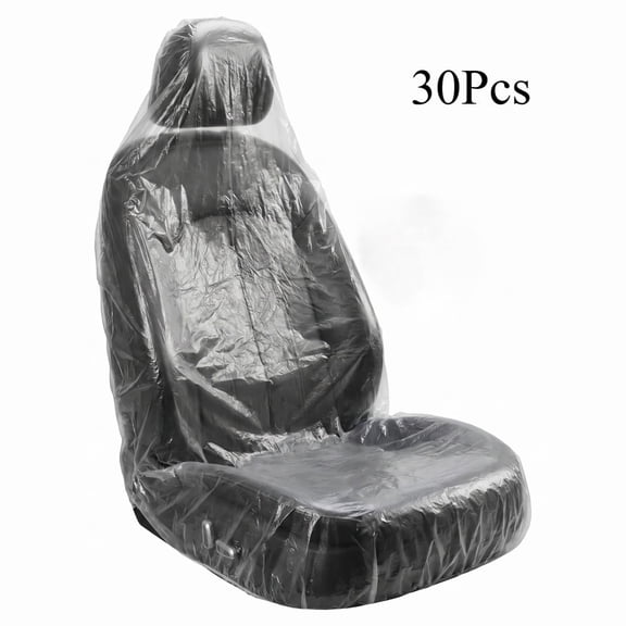 30PCS Disposable Plastic Car Seat Covers, Universal Transparent Protector