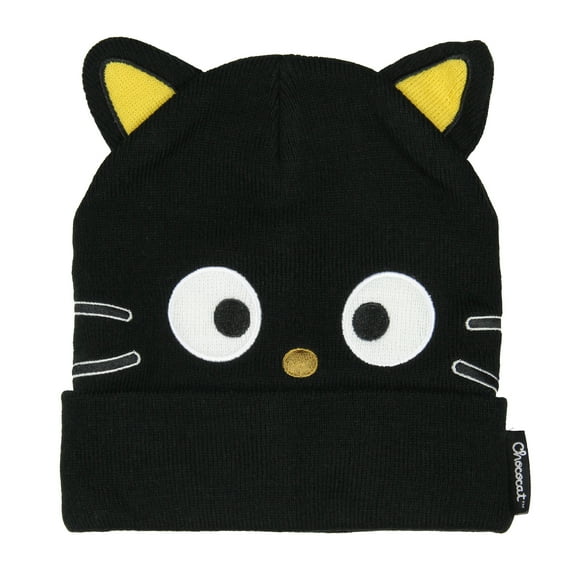 Hello Kitty and Friends Adult Chococat Embroidered Character Knit Cuffed Beanie Skull Cap Warm Winter Hat OSFM