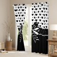 thumbnail image 3 of Manfei Ribbon Bowtie Blackout Curtains Set of 2 (38x54 Each),Pink Coquette Bow Living Room Curtains, 3 of 6