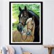 thumbnail image 3 of Kit de pintura de diamantes 5D, kit de collage de diamantes de imitación, kit de manualidades, decoración de pared 40x50cm, caballo negro, caballo blanco., 3 of 5