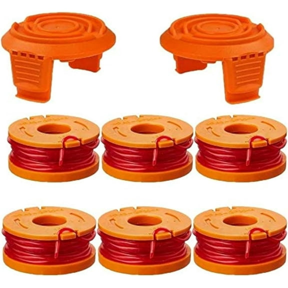 6Pcs Worx Replacement Trimmer Line, 0.065 Edger Spool for Electric String Trimmers, Weed Eater String