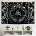 thumbnail image 4 of Viking Art Tapestry, Raven Ancient Rune Dragon Totem Norse Mythology Tapestries, Black White Mystical Geometric Norse Mythology Tapestry Wall Hanging for Living Room Bedroom Decor, 60X40IN, 4 of 5