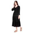 thumbnail image 2 of ThePirateDressing Women's Renaissance Medieval Tiered Dress with Bell Sleeves, 2 of 7