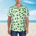 thumbnail image 2 of Fuzoiu St Patrick's Day4 Print Hawaiian Shirt for Men, Summer Beach Casual Short Sleeve Button Down Shirts, Men’s Beach Summer Shirts with Pocket,Small, 2 of 7